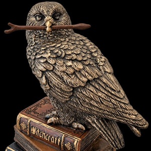 ugle-figur-bronzefinish-studentergave-visdom